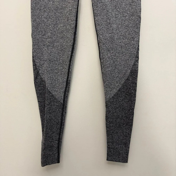 Gymshark Flex Leggings Mid Rise Grey Pink Waistband Women's Size M - Picture 5 of 13